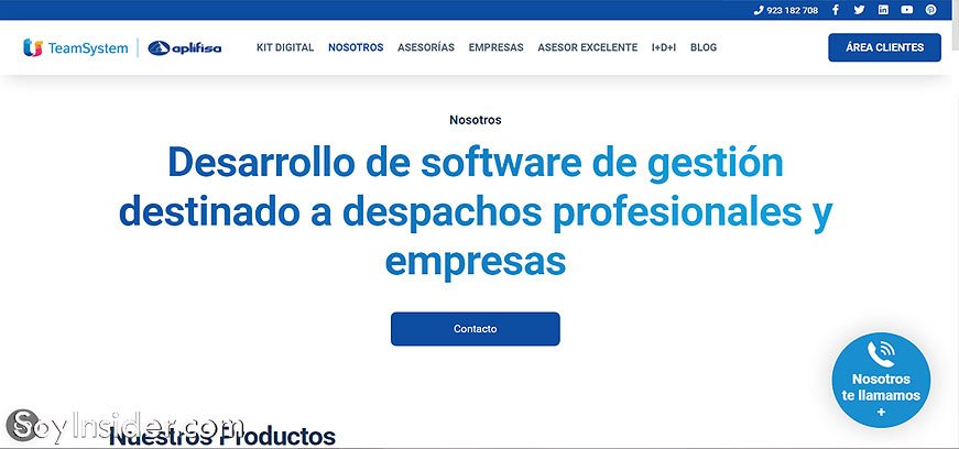 Captura de pantalla de Aplifisa ,es un software de gestiÃ³n fiscal, ideal para asesorÃ­as y despachos