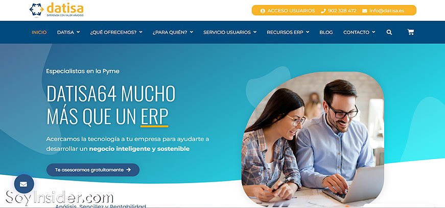 Captura de pantalla de Datisa, software de gestiÃ³n fiscal, diseÃ±ado para satisfacer las necesidades de las PYMES.