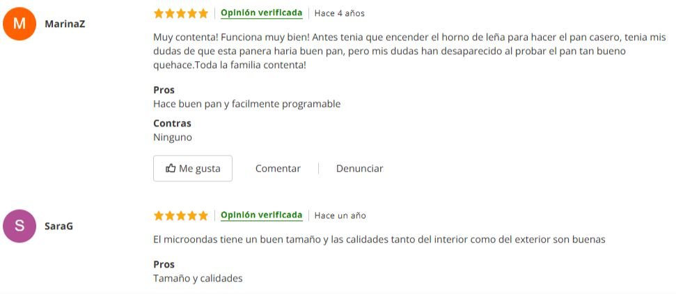 captura de pantalla de opiniones cecotec microondas proclean 5120 inox. en PC componentes