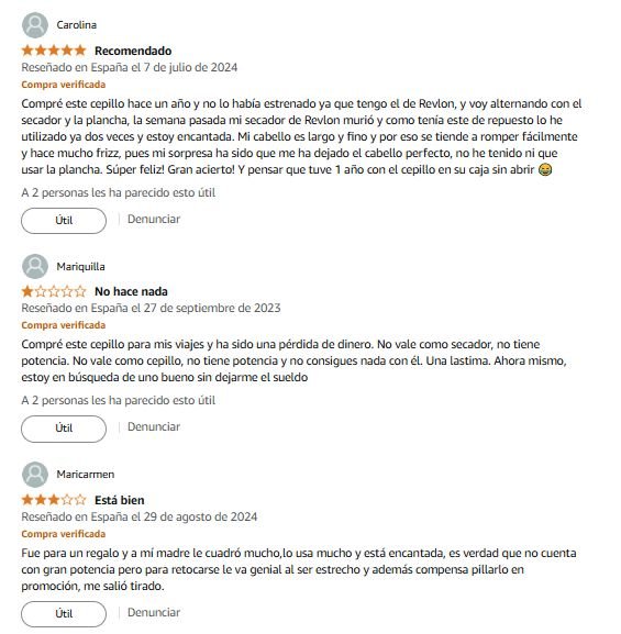 Captura de pantalla de Opiniones BaByliss AS82E Cepillo TÃ©rmico Moldeador de CerÃ¡mica de 38 mm